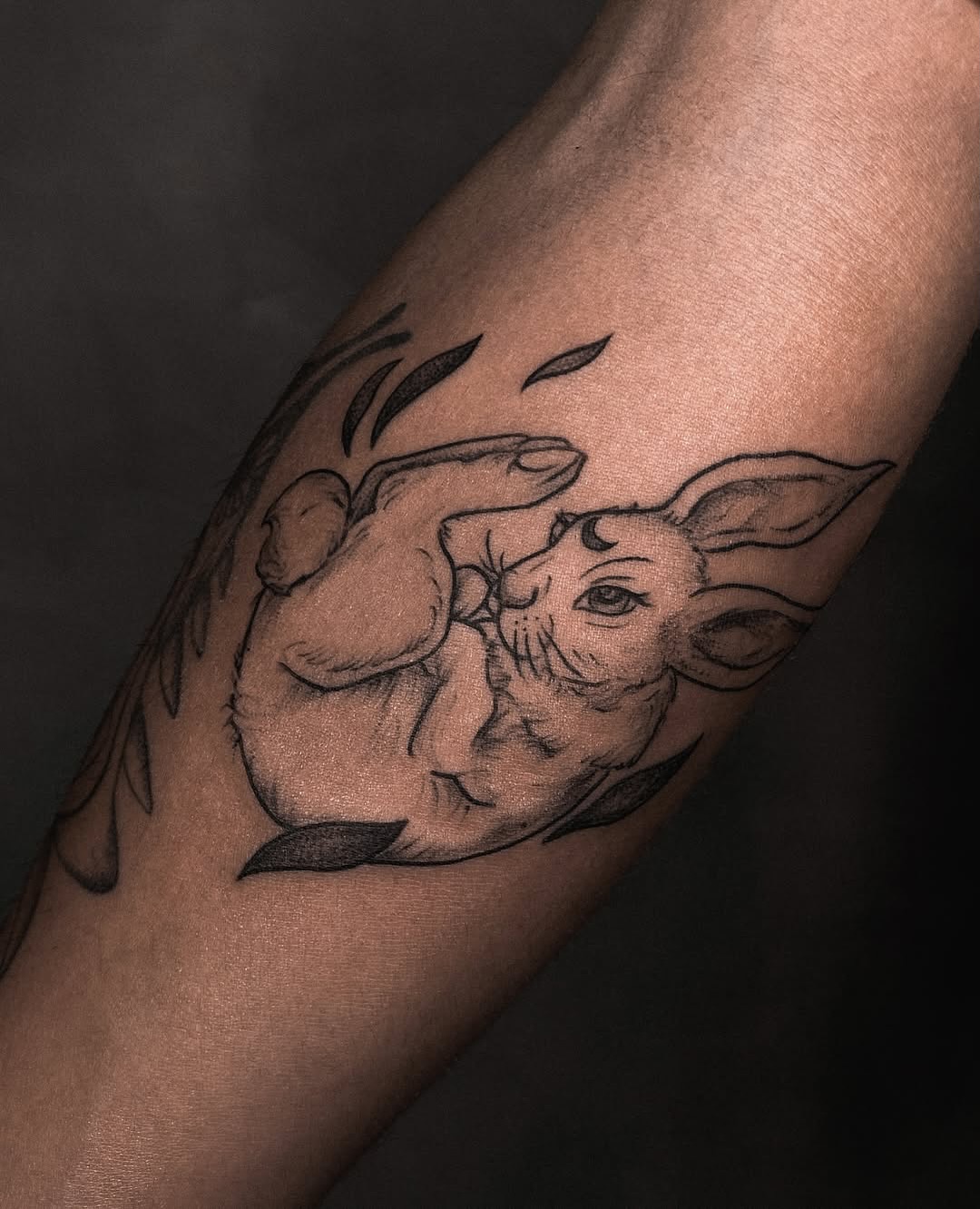 Tatuagem natureza fine line